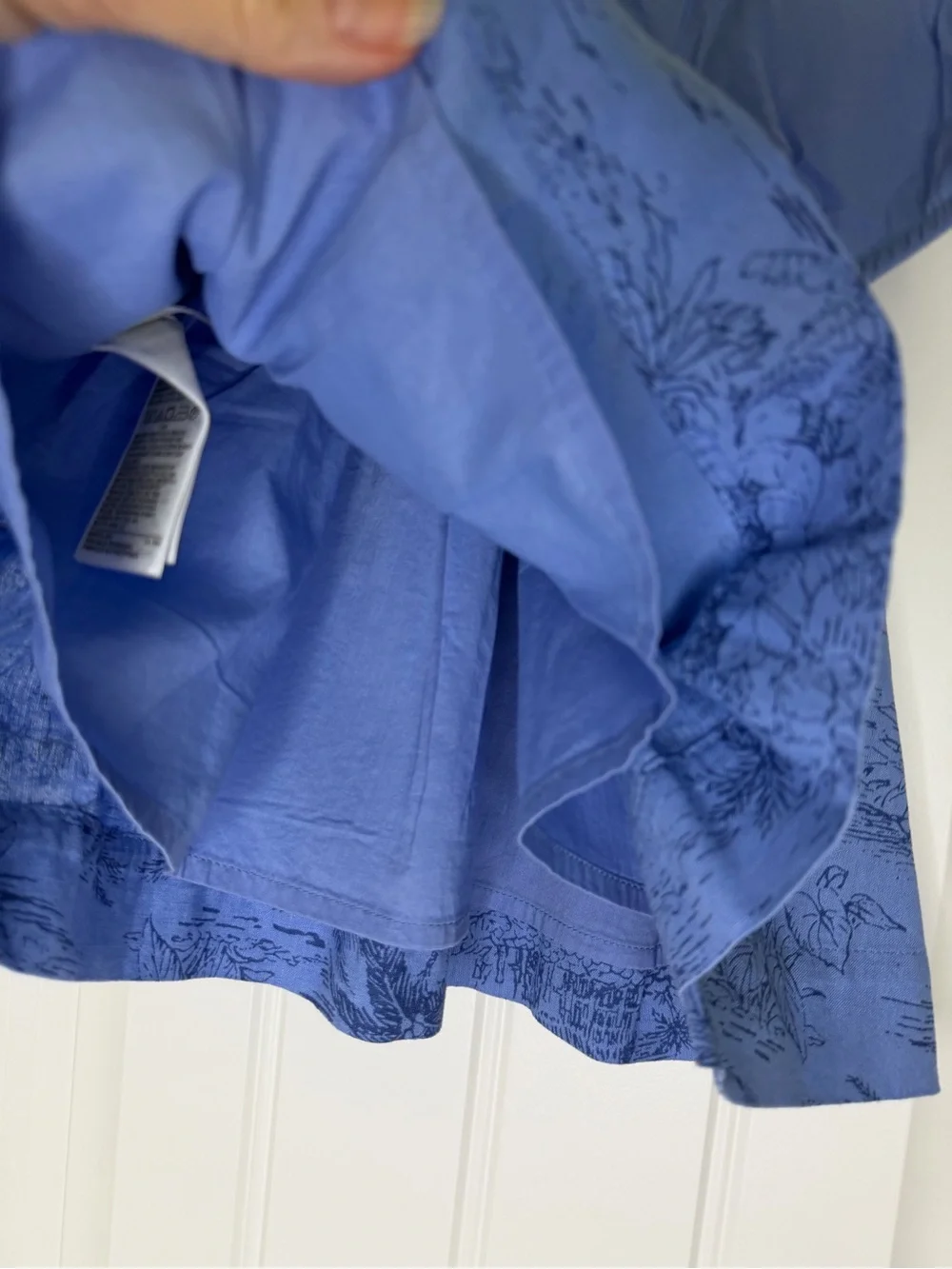 Baby Gap Blue June Toile Linen Sundress/bloomers Smocked Top 12-18M Beach Pebble